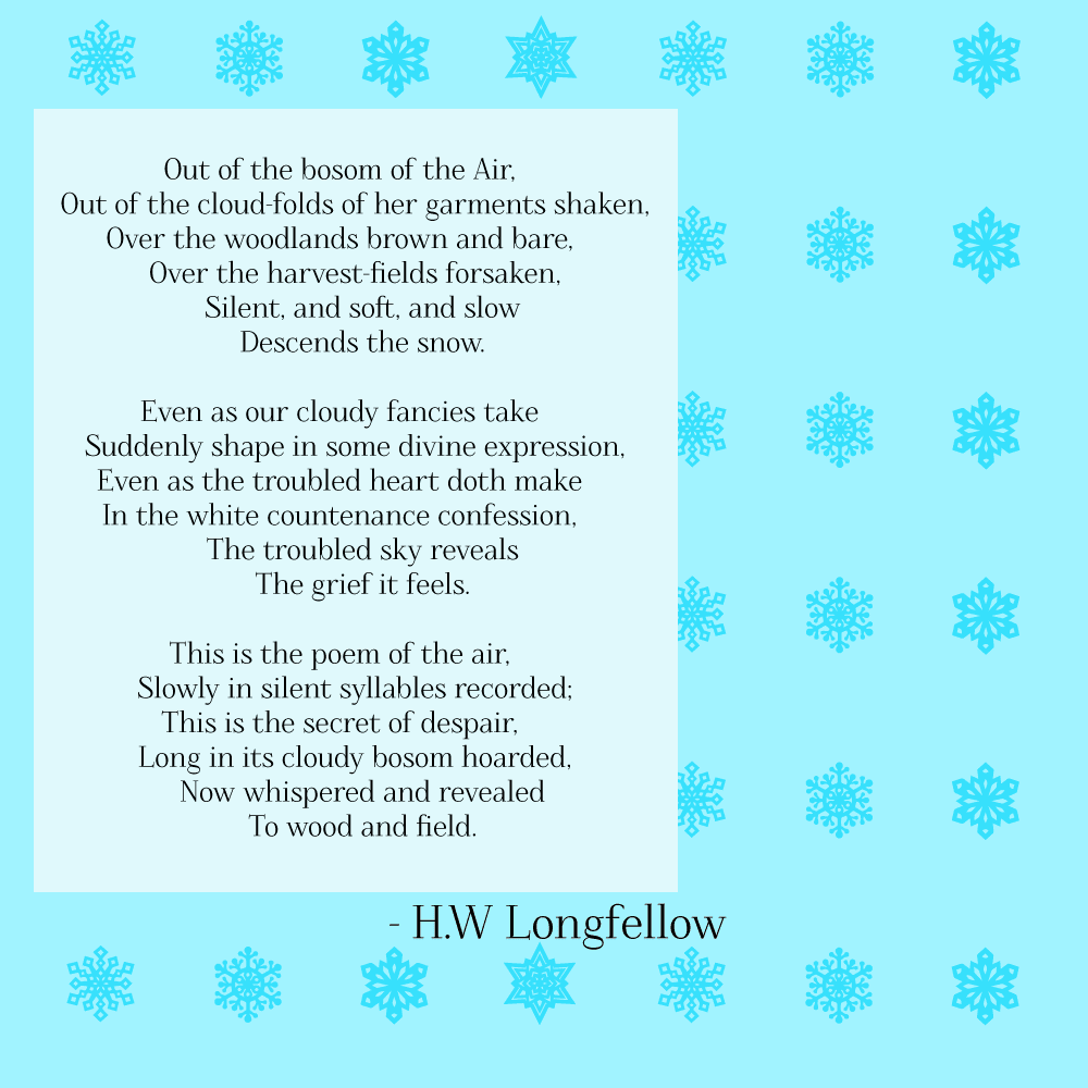 Snow-Flakes Poem by Longfellow 