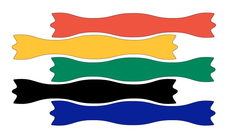 colored strips representing the flag of Africa