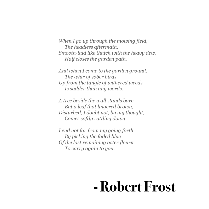 A Late Walk by Robert Frost